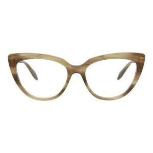 Alexander McQueen Womens Cat Eye Havana Havana Transparent Fashion Designer
